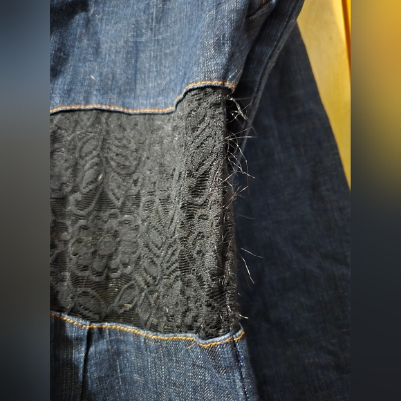 Assymetrical one shoulder jumpsuit size 9/10 Fubu denim - Picture 6 of 15